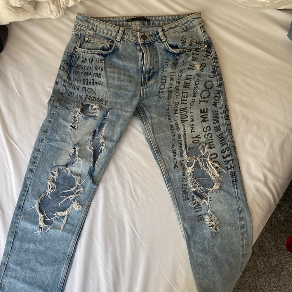 Zara distressed denim